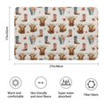 thumbnail image 3 of Beige Highland Cow Boot Flower Pattern Bathroom Rugs Mat,Non Slip Microfiber Bathroom Rug,Rubber Backing,Soft Bathroom Mats for Bathroom Floor,Tub and Shower,17x27in(43x68cm), 3 of 5