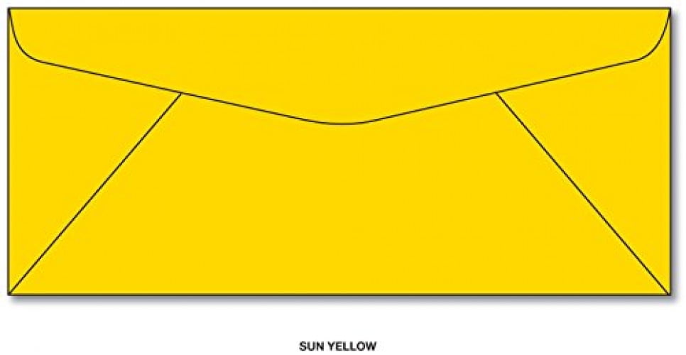Sun Yellow 10 Business Size Envelopes 50 Envelopes