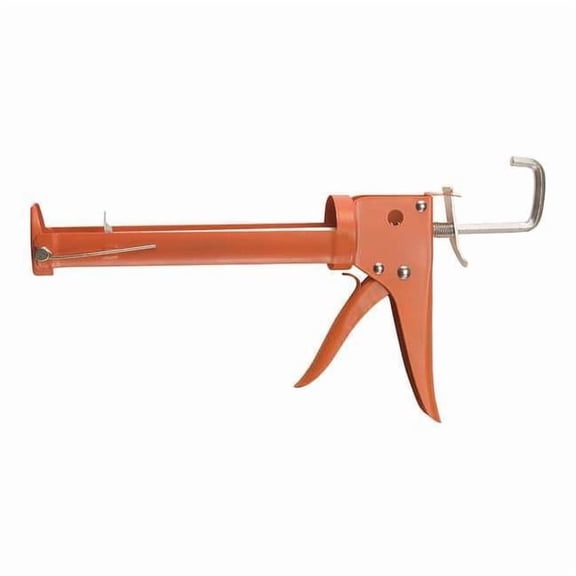 Hyde Caulk Gun, 10 oz Container Size, Steel, 10:01, Skeleton Frame, Orange 46435