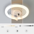 thumbnail image 3 of Lumière de Ventilateur à Douille, Ventilateur de Plafond avec Lumière, Lumière de Ventilateur à 4 Couleurs à Intensité Réglable avec Télécommande, 3 of 7