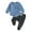 Grey, variant on Baby Winter Clothes Little Boys Fall/Winter Stripe Long Sleeve Elastic Waist 1T 2T 3T Everyday Outfit Set 2 Pcs