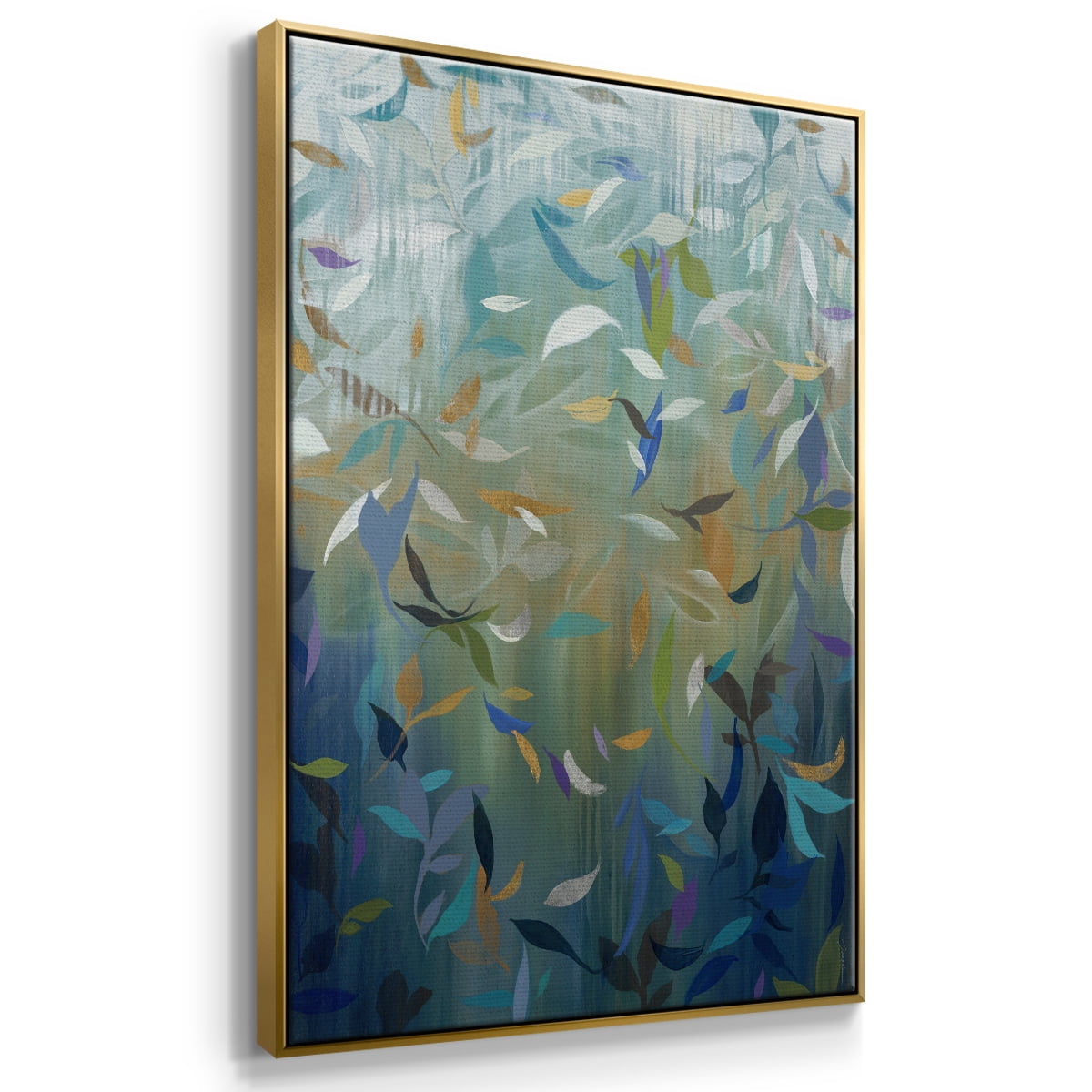 Falling Leaves Framed Premium Gallery Wrapped Canvas - Ready to Hang