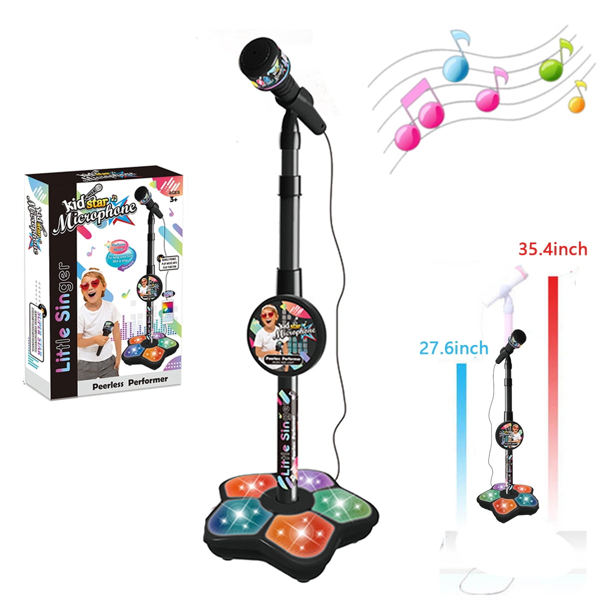 Chriyungel Kids Microphone with Stand Karaoke Song Musical Instrument