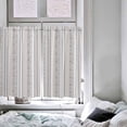 thumbnail image 4 of Beige Grey Striped Kitchen Curtains 63 Inches Long, Vintage Abstract Art Geometric Rod Pocket Window Curtains Panels for Bedroom/Bathroom/Nursery, Light Filtering Treatment Curtains Drapes 52"x63", 4 of 5