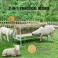 thumbnail image 3 of KFFKFF Animal Feed Dispenser, Dual-Purpose Grain & Hay Dispenser, 80-Gallon Volume Pasture Dispenser, 59" Length Sheep Hay Dispenser with Expanded Feeding Tray, Robust Steel Grain & Hay Storage, 3 of 9