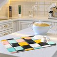 thumbnail image 6 of Yayeee Dish Drying Mat for Kitchen Counter 16"x18" Microfiber Absorbent Pad, Yellow Checkered Pattern, 6 of 7