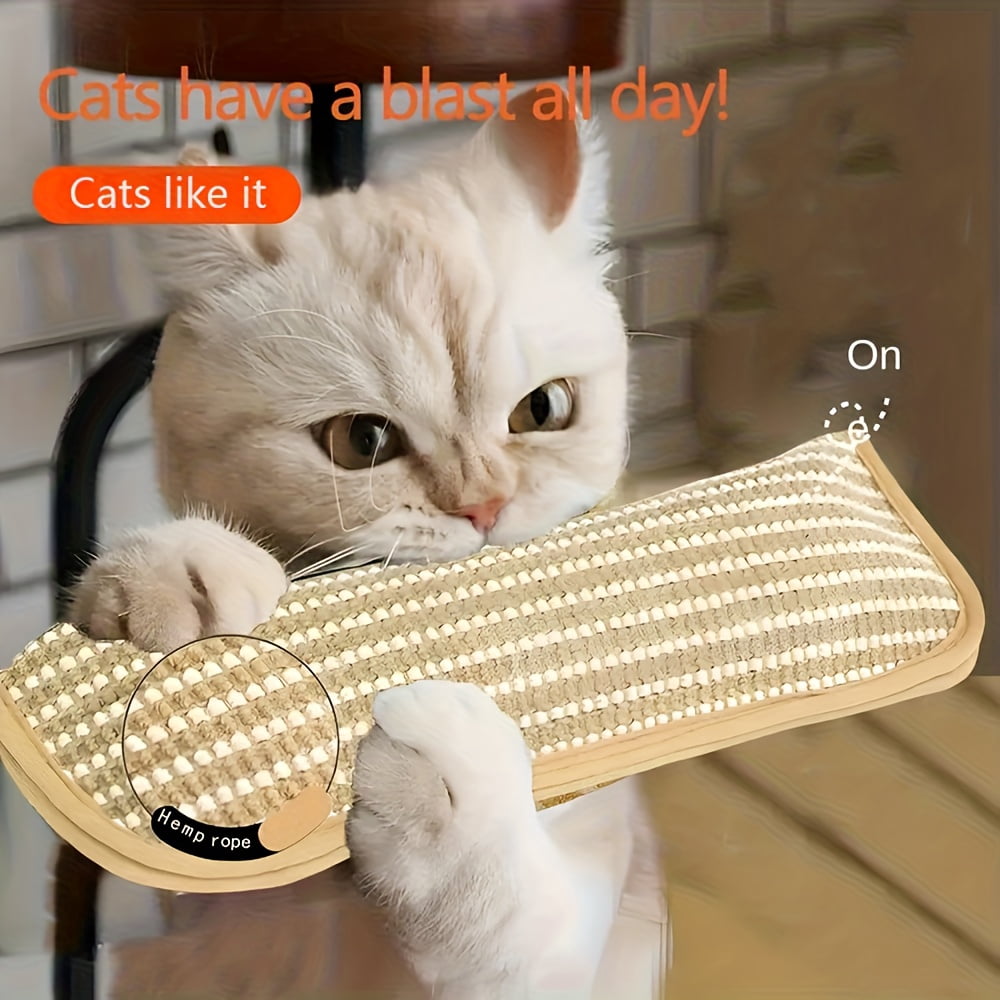 [Cat Toy & Scratching Pad] Cat Toy Game Pillow and Cat Scratching Pad for Solo Play and Intimate Interaction to Keep Your Feline Friend Happy and Soothing