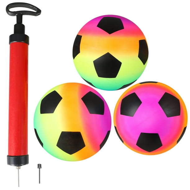 KAKOWELY juego de 4 pelotas de PVC para niños, pelota inflable creativa para exteriores