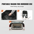 thumbnail image 5 of VEVOR Collapsible Folding Wagon, 2 Cu.ft Grass Wagon Cart with All-Terrain 5in Wheels, Heavy Duty Folding Wagon Cart 220 lbs Weight Capacity with Drink Holders, Wagon for Camping, Shopping, Garden, 5 of 9