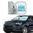 thumbnail image 3 of Kdxio Let's go Travel Around the World Print Front Windshield Sun Shade,Folding Auto Sunshade for Car Truck SUV-Small, 3 of 7