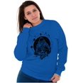 thumbnail image 3 of Cosmos Astronaut Space Stylish Unisex Plus Fleece Graphic Sweatshirt Brisco Brands 4X, 3 of 5
