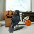 thumbnail image 4 of DAMAI Halloween Crow Mini Tree Topper with Metal Spring Base,6.3 Inches Miniature Christmas Treetops Ornaments,Spooky Halloween Tree Ornaments for Outdoor Party Supplies, 4 of 7