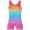 A Rainbow Dots, variant on BAOHULU Girls Gymnastics Leotards Toddler Unitard Kids Short Tank Biketard Dance Clothes