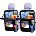 thumbnail image 1 of Organizador de coche para asiento trasero (paquete de 2), 9 bolsillos de almacenamiento, organizador de coche con soporte para tabletas, artículos esenciales de viaje para viajes largos, 1 of 7