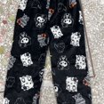 thumbnail image 1 of Pantalones de pijama de franela suave con dibujos animados de Hello Kitty de Sanrio para mujer, pantalones casuales estéticos Y2k, pantalones de casa de felpa bonitos, otoño e invierno, 1 of 5