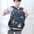 thumbnail image 6 of FORMRS Unisex School Backpack 17" Student Travel Bag with Laptop Compartment, Blue Fireflies Pattern, 6 of 7