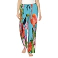 thumbnail image 2 of Lsque Tropical Jungle Flamingo Print Women's Pajama Pants, Lounge Pant - Comfortable Home Wear,Elastic Waistband, Stylish Design-XX-Large, 2 of 9