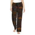 thumbnail image 1 of Fotbe Polynesian Turtles Pantalones de Pijama para Mujer, Pantalones de Dormir, Pantalones Pj con Cordón y Bolsillos-Medium, 1 of 6