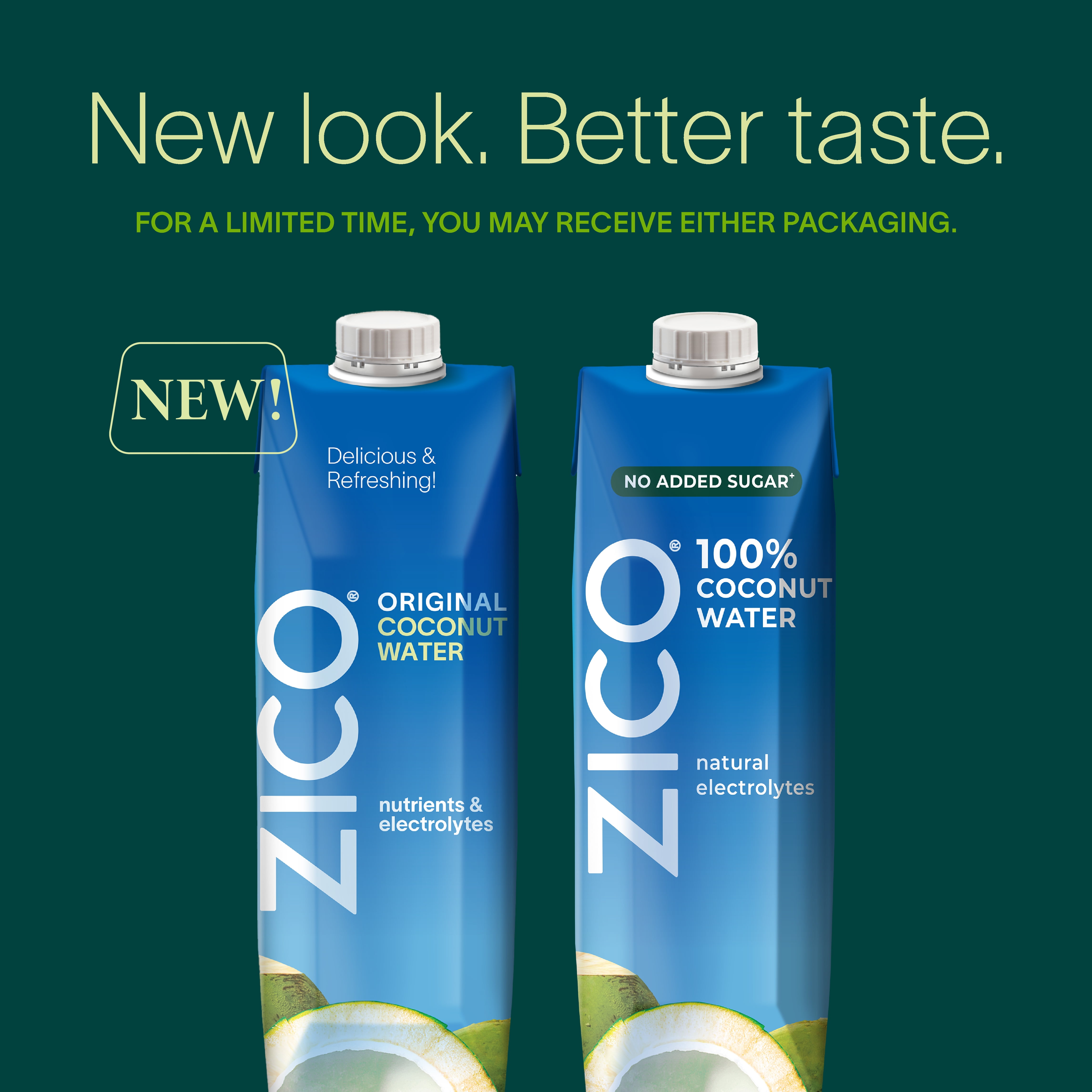 Zico Coconut Water 1 Liter Hydrating Electrolytes Refreshing