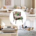 thumbnail image 4 of Tina's Home Floral Upholstered Makeup Vanity Chair with Gold Metal Legs Ivory, 4 of 8