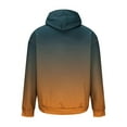 thumbnail image 4 of SERTG Men's Gradient Print Hoodie Pullover Fashion Fall Winter Tops Long Sleeve with Pockets Soft Casual Pullover Top(Yellow,2XL), 4 of 5