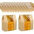 thumbnail image 1 of 50 Pcs Kraft Food Packaging Storage, Bread Toast Bags, 1 of 5
