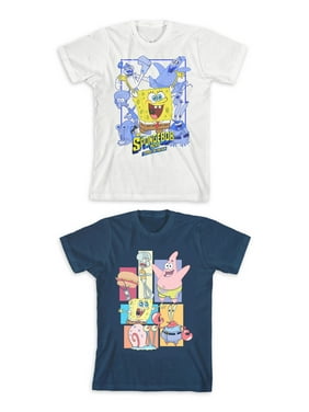 Spongebob Squarepants Boys T Shirts Tank Tops Walmart Com - roblox clothing codes for patrick shirt