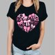 thumbnail image 5 of Camisetas de Manga Corta para las Mujeres de Moda Imprimir Cuello Redondo Camiseta, Mezcla de Poliéster Ligero para Primavera Verano Otoño, 5 of 8