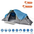 thumbnail image 4 of Ozark Trail, 8-Person Dome Tent, Rain Fly, Easy to Assemble Fiberglass Poles. Blue Color, Ideal for Family Camping, 16lbs., 4 of 7