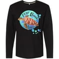 thumbnail image 3 of Inktastic Vero Beach, Florida Swimming Sea Turtle with Bubbles Long Sleeve T-Shirt, 3 of 5
