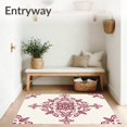 thumbnail image 3 of ODIKA 5'x7' Machine Washable Non-Slip Area Rug, Enchanted Symphony Artisan Damask High Traffic Rug, Pink, 660049, 3 of 7