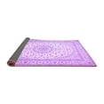 thumbnail image 2 of Ahgly Company Indoor Round Medallion Purple Traditional Area Rugs, 3' Round, 2 of 4