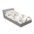 thumbnail image 2 of Ambesonne Animal Fitted Sheet & Pillow Sham Set, Colorful Forest Birds, Twin, Multicolor, 2 of 2
