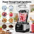 thumbnail image 3 of Friwest 68oz Commercial Blender, 2400W High Speed Professional Blender with 6 One-Touch Functions, Adjustable Speed & Pulse, Soundproof Cover for Smoothies, Ice Crushing & Frozen Drinks, 3 of 7