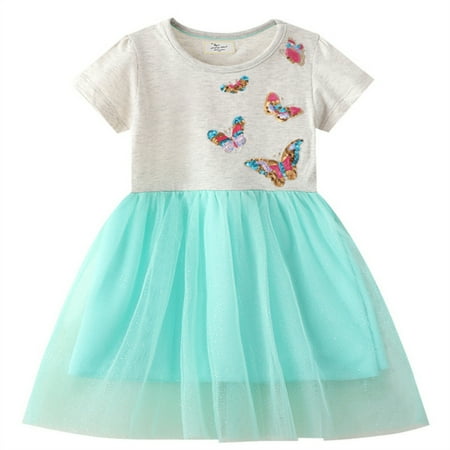 

Girls Butterfly Mesh Dress Q629 Sizes Up to 7