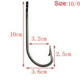 thumbnail image 4 of Stainless Steel Trolling Hooks Fishing Hook Long Fishing Shank Saltwater Hook 50pcs (3/0), 4 of 7