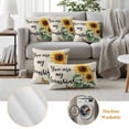 thumbnail image 6 of Sunflower Butterfly Pillow Covers 2 Pack You Are My Sun Shine Pillowcase Waterproof Outdoor Throw Pillow Cover for Patio Garden Square Cushion 18”x18”, 6 of 9