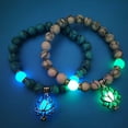 thumbnail image 4 of Energy Luminous Lotus Natural Stone Bracelet Yoga Healing Luminous Glow In The Dark Charm Beads Bracelet For Men Women Prayer Buddhism, 4 of 4