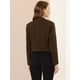 thumbnail image 5 of Chaqueta Corta Casual Allegra K De Negocios Sin Cuello Para Mujer Café L, 5 of 6