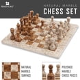 thumbnail image 2 of Juego de ajedrez Radicaln Marble Fossil Coral, 38 cm, juego de mesa para adultos, 2 of 6