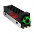 thumbnail image 3 of M.2 SSD NVMe Heat Sink M2 2280 Solid State Disk Air Circulation Radiator with Fan Aluminum Heatsink Thermal Pad Cooler, 3 of 8