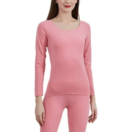 

UKAP Mens Ultra Soft Elastic Waist Top And Bottom Suits Unisex Adults Stretch Long Johns Set 2 Pieces Base Layer Solid Color Seamless Thermal Underwear Women s Watermelon Red 2XL
