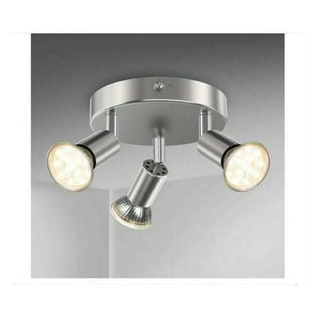 

Bathroom ceiling light LED lighting bathroom ceiling lamp chrome 3 adjustable spots IP44 GU10 Bathroom ceiling light