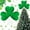 green, variant on St Patricks Day Decorations,12 Inch St Patrick's Day Tree Topper,Green Plush Happiness Shamrocks with Metal Base,Suitable for Family Gatherings, Parties, Bars Decors