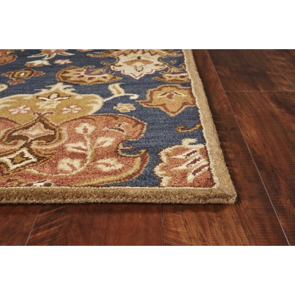 5'x8' Ivory Hand Hooked Corals And Shells Indoor Area Rug