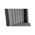 thumbnail image 5 of Meridian Furniture Eleanor Gray Linen Dining Chair with Gold Legs (Set of 2), 5 of 8