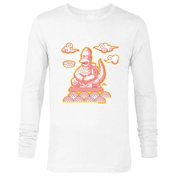 The Simpsons Homerzilla Kaiju Statue Treehouse of Horror - Long Sleeve T-Shirt for Men - Customized-White