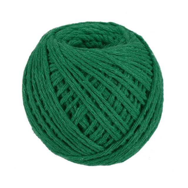 Unique Bargains Twine Packing String Wrapping Cotton Twine 75M Green Rope for Gift Wrapping Twine