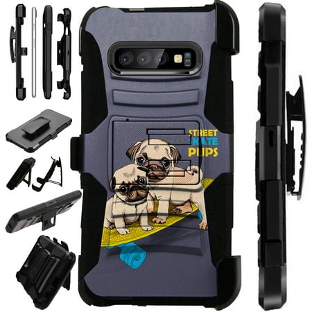 Compatible Samsung Galaxy S10 Lite S10E (2019) Case Armor Hybrid Phone Cover LuxGuard Holster (Skate
