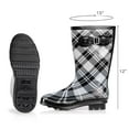 thumbnail image 2 of Norty Women's Hurricane Rain Boots – Waterproof Mid-Calf Length 11 inch Rubber Winter Spring and Garden Boots - runs a 1/2 size large, 2 of 4